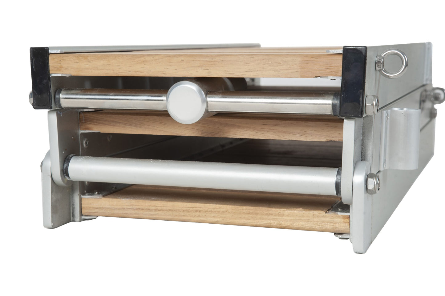 Passerella "Classic", alu-teak (iroko), pieghevole in 3 pezzi