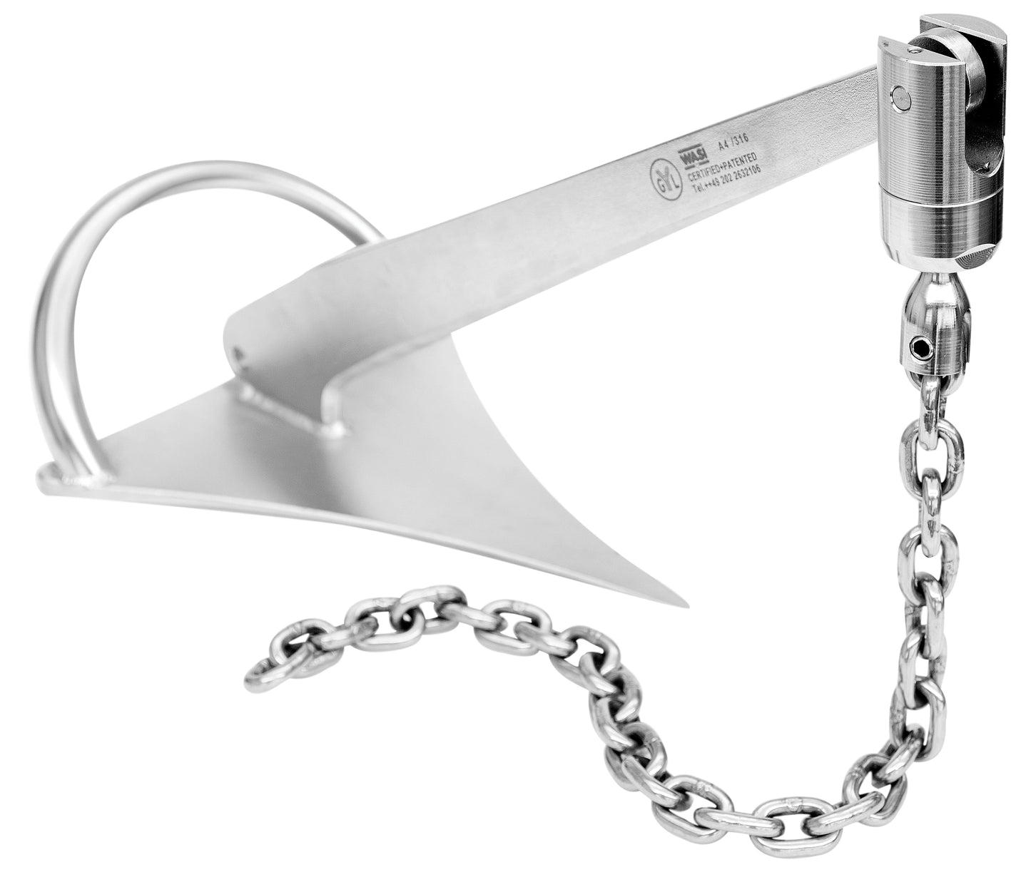 Ancora ad arco in acciaio inox AISI 316L